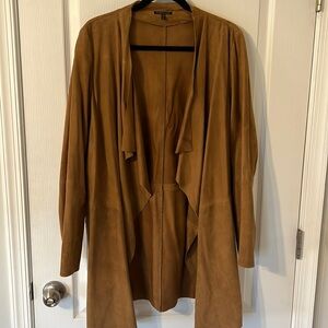 Eileen Fisher goat suede draped jacket size M